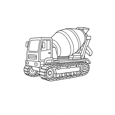 Cement Mixer Truck Coloring Pages for Kids - Coloring Sheets 2026
