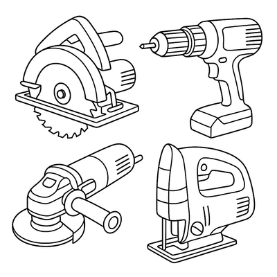 Construction Tools Coloring Pages for Kids 2026