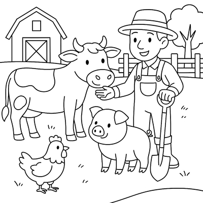 Farming Coloring Pages for Kids 2026 – Free PDF Download