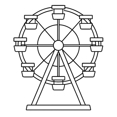 Ferris Wheel Coloring Pages for Kids - Coloring Sheets 2026