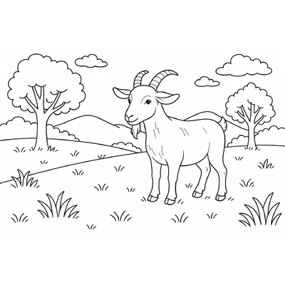Goat Coloring Pages for Kids 2026 – Cute and Adorable Designs