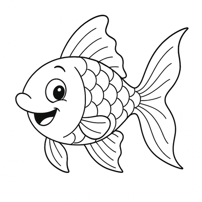 Goldfish Coloring Pages for Kids 2026 – Cute and Adorable Designs