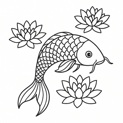 Koi Fish Coloring Pages for Kids 2026 - Free PDF Download