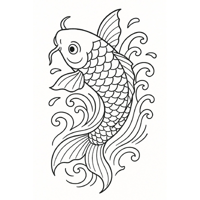 Koi Fish Coloring Pages for Kids 2026 - Free PDF Download