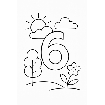 Number 6 Coloring Pages for Kids 2026 – Creative Coloring Sheets