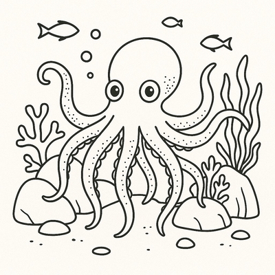 Octopus Coloring Pages for Kids 2026 – Free PDF Download