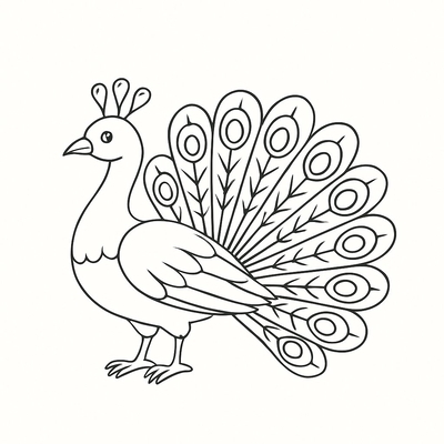 Peacock Coloring Pages for Kids 2026 – Beautiful and Eye-Catching Designs