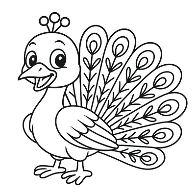 Peacock Coloring Pages for Kids 2026 – Beautiful and Eye-Catching Designs