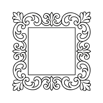 Square Decoration Coloring Pages for Kids 2026 – PDF