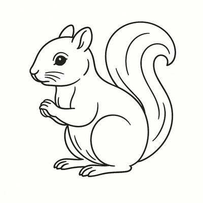 Squirrel Coloring Pages for Kids 2026 – Cute and Adorable Designs