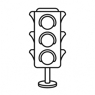 Traffic Light Coloring Pages for Kids - Coloring Sheets 2026