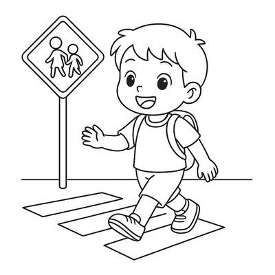 Traffic Safety Coloring Pages for Kids 2026
