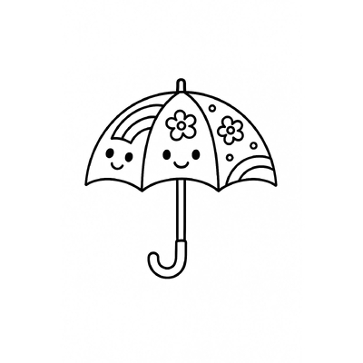 Umbrella Coloring Pages for Kids 2026 – Cute and Fun Designs
