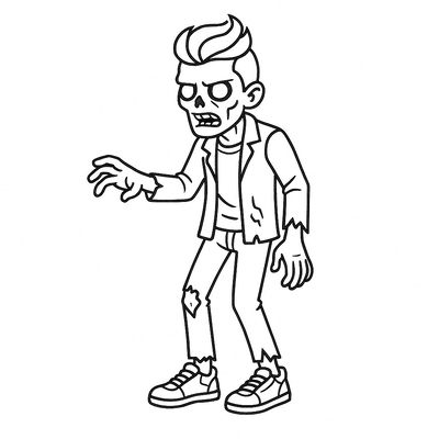 Zombie Coloring Pages for Kids - Zombie Coloring Sheets 2026