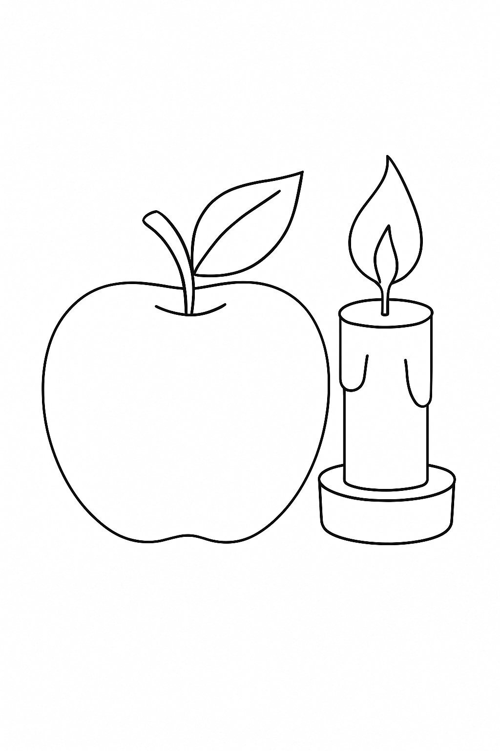 Apple and Candle