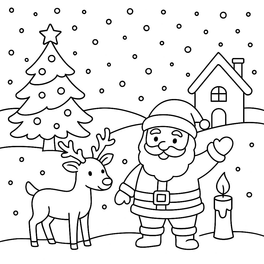 Snowy Christmas Landscape
