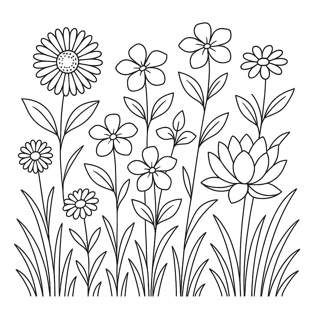 Flower Garden Coloring Pages for Kids – Beautiful Coloring Pictures 2026