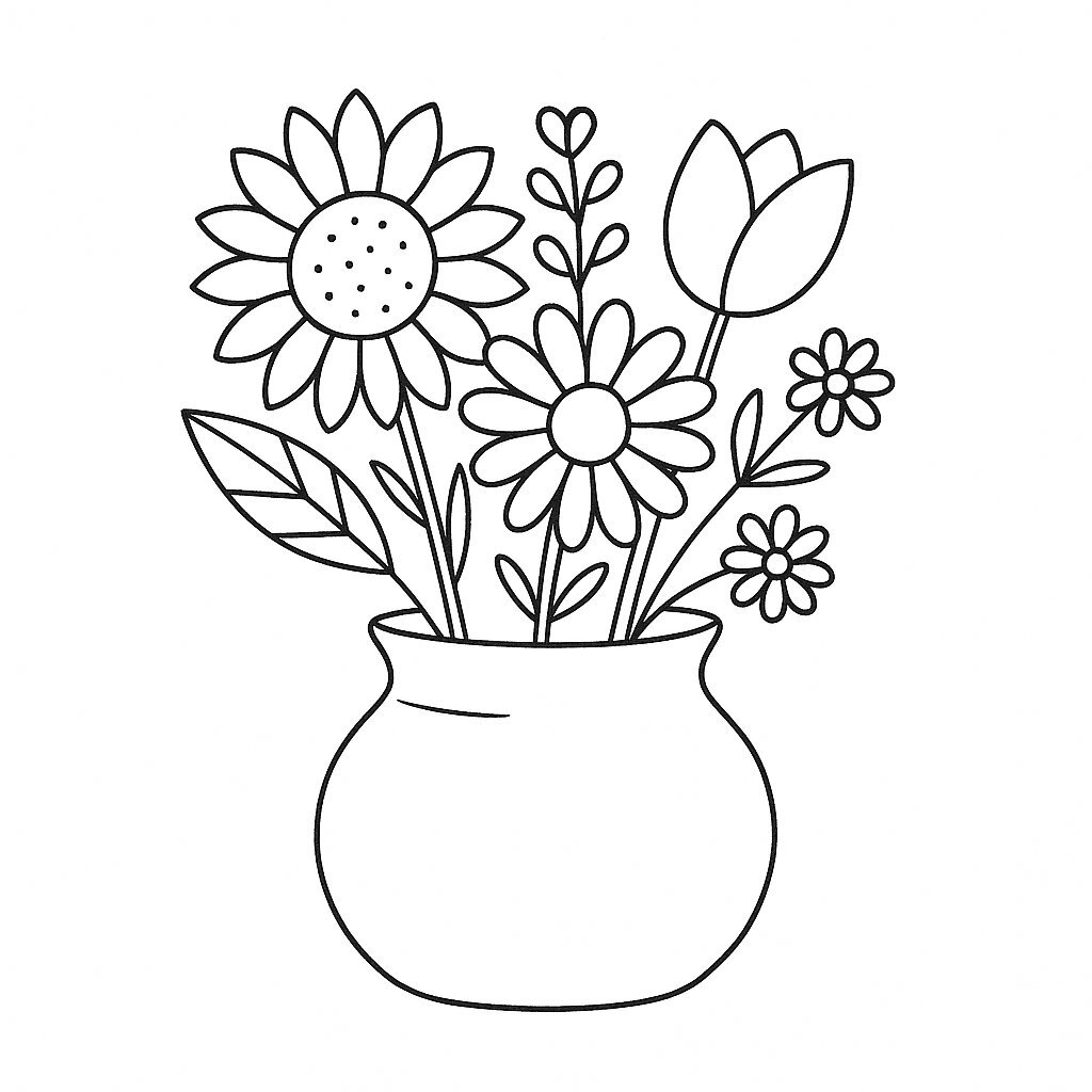 Bright Fresh Flower Vase