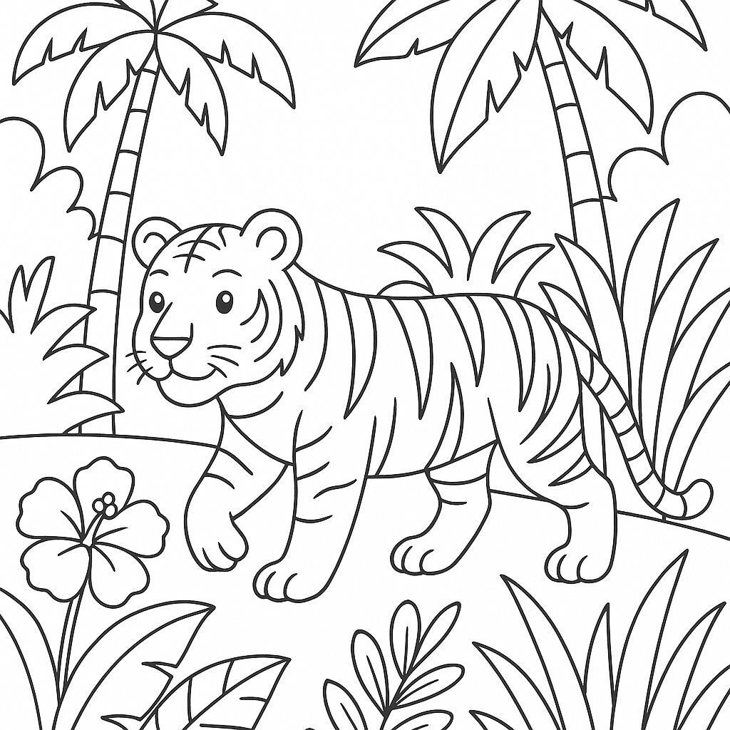 Tiger in the Tropical Forest