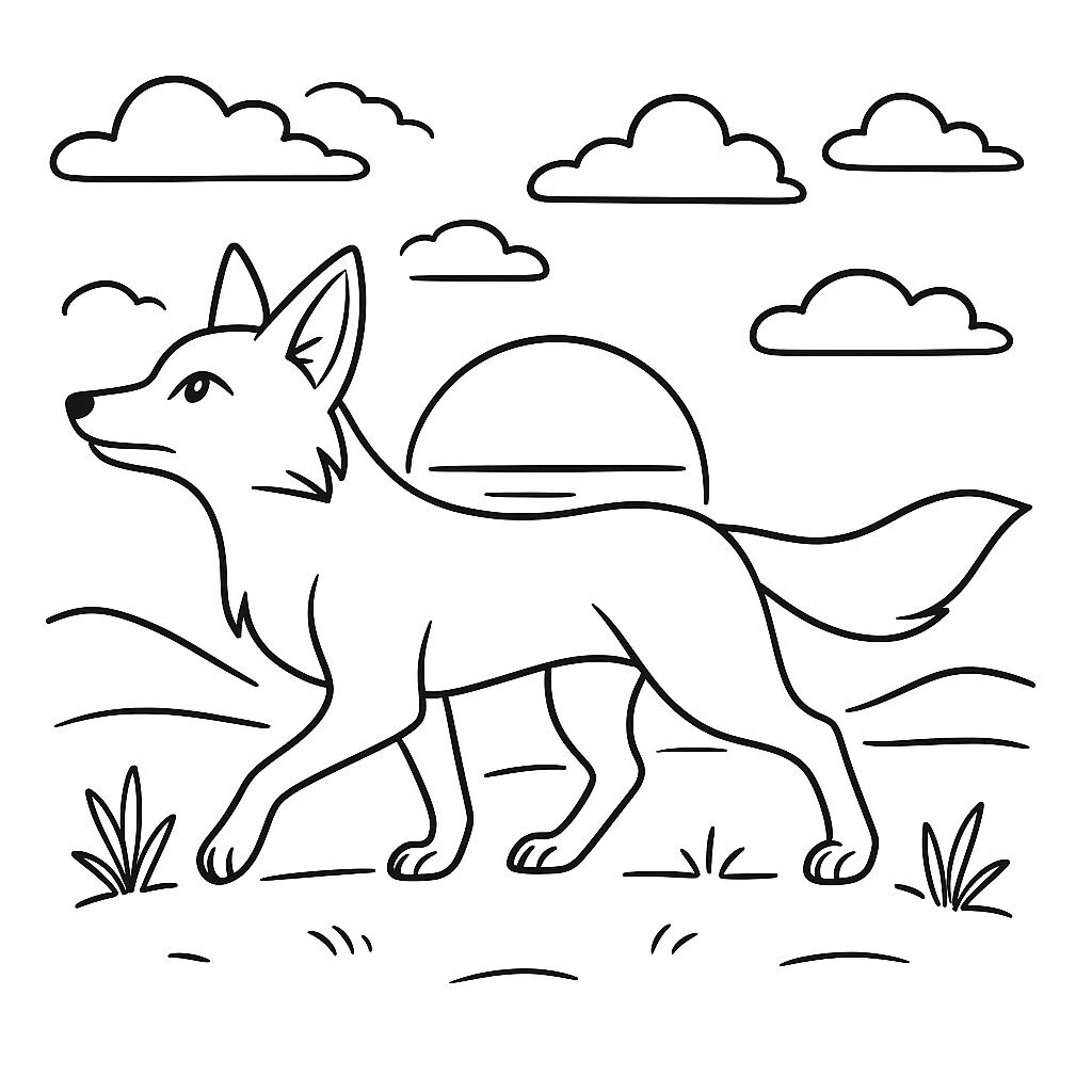 Fox at Sunset