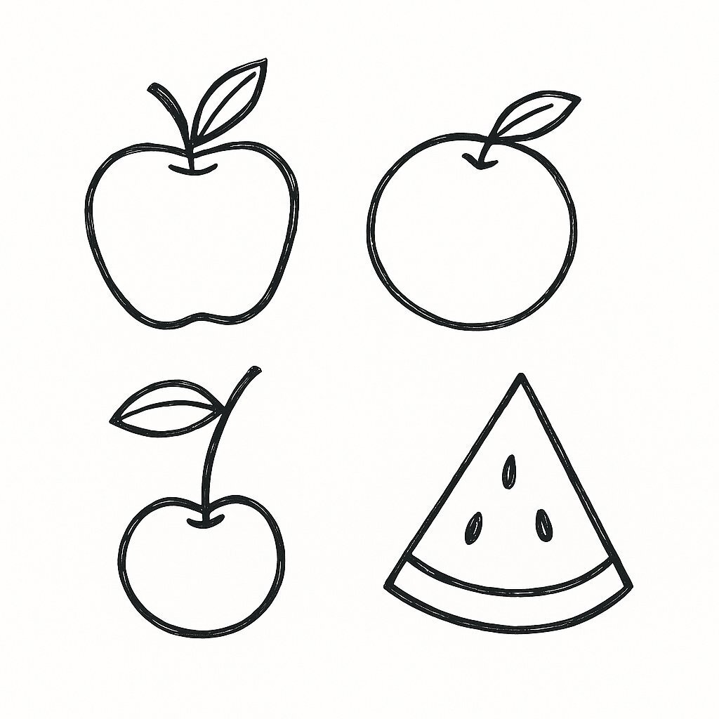 Freely Drawn Fruits