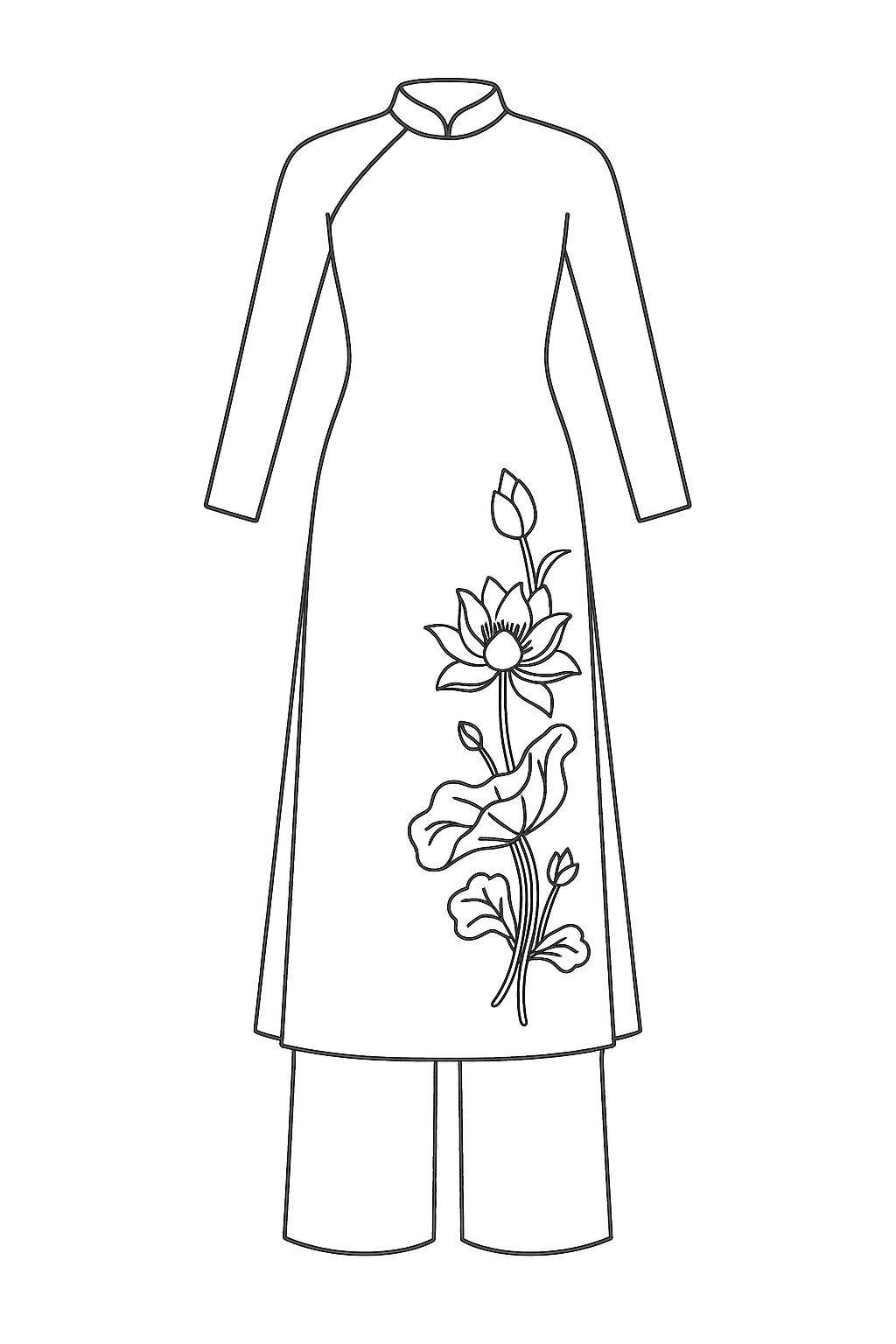 Embroidered Áo Dài