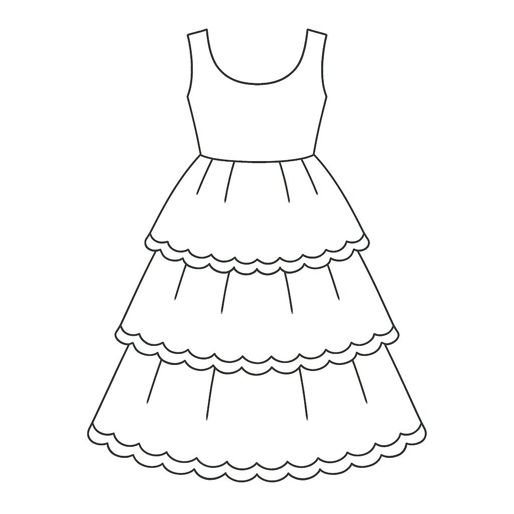 Little Girl Dress Coloring Pages for Kids – Beautiful Coloring Pictures 2026