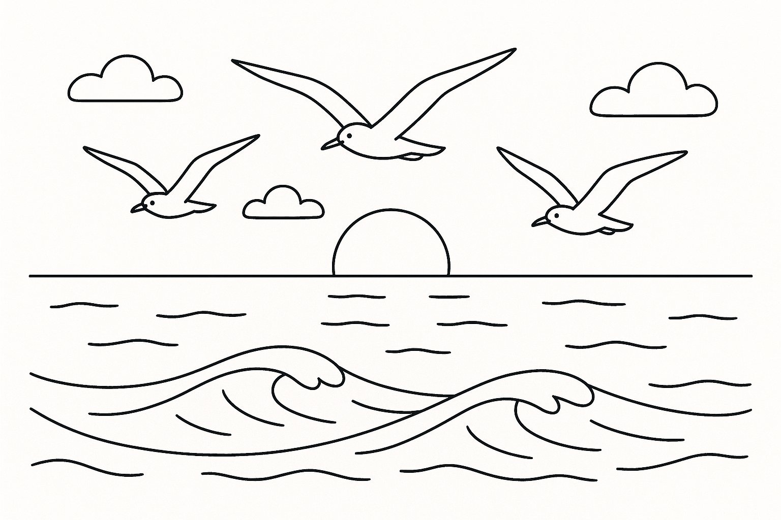 Sea and Seagulls