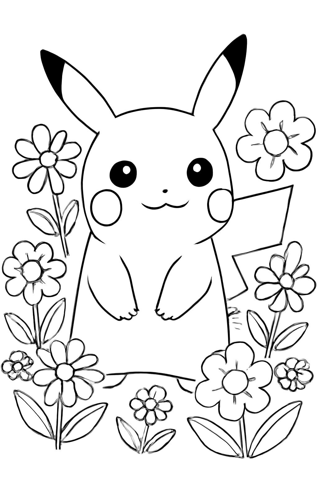 Pikachu in the Flower Garden