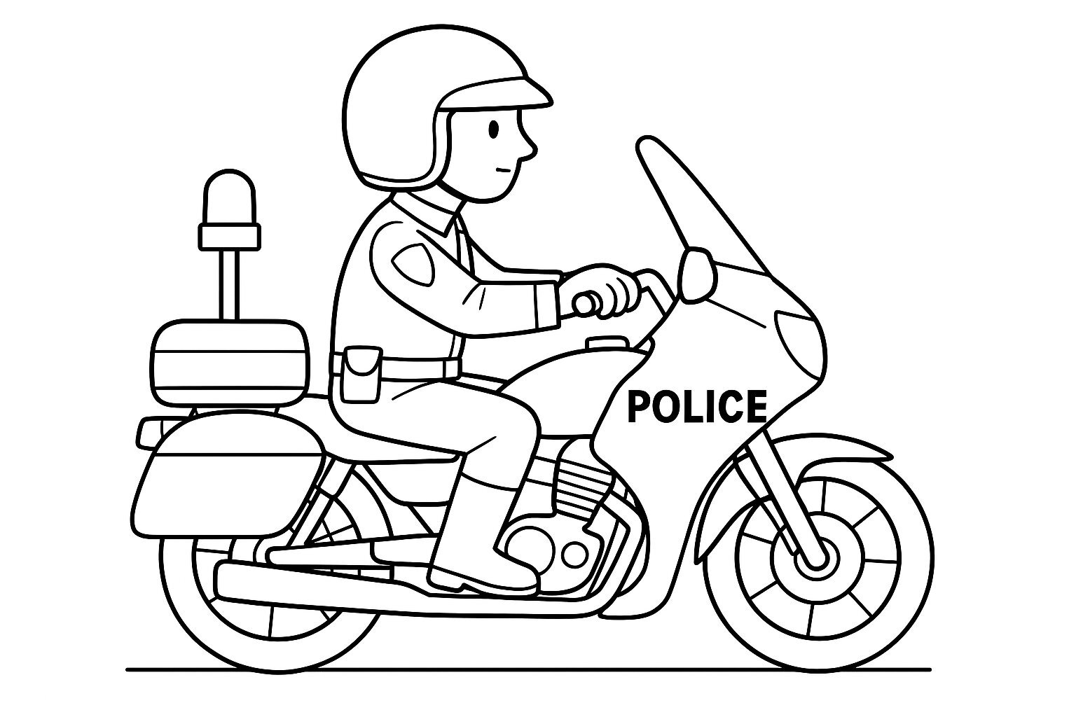 Traffic Police and Motorcycle