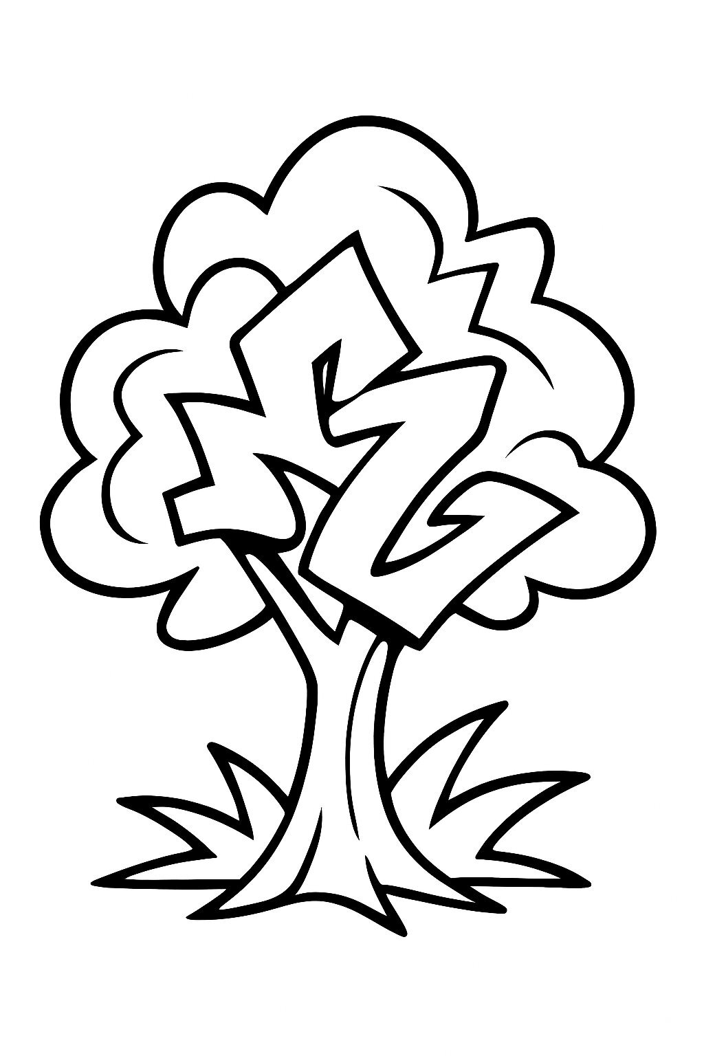 Graffiti-Style Tree