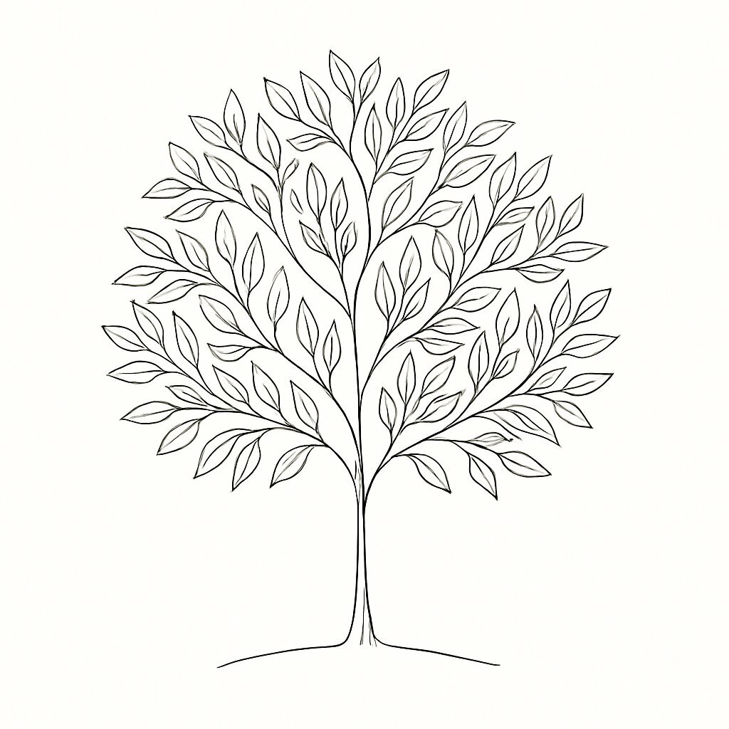 Tree with Delicate Lines