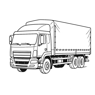 Container Truck Coloring Pages for Kids - Coloring Sheets 2026