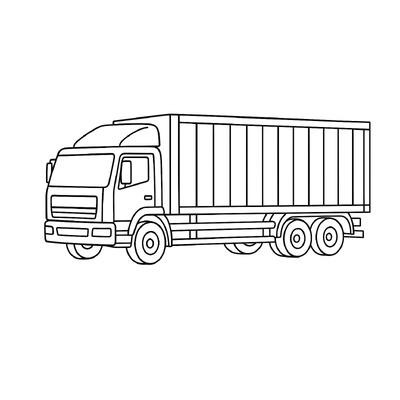 Container Truck Coloring Pages for Kids - Coloring Sheets 2026