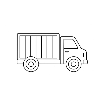 Container Truck Coloring Pages for Kids - Coloring Sheets 2026