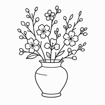 Flower Vase Coloring Pages for Kids – Coloring Sheets 2026