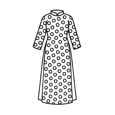 Graceful Áo Dài Coloring Pages for Kids 2026