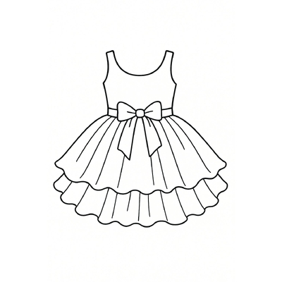 Little Girl Dress Coloring Pages for Kids – Beautiful Coloring Pictures 2026