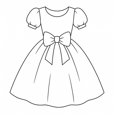 Little Girl Dress Coloring Pages for Kids – Beautiful Coloring Pictures 2026