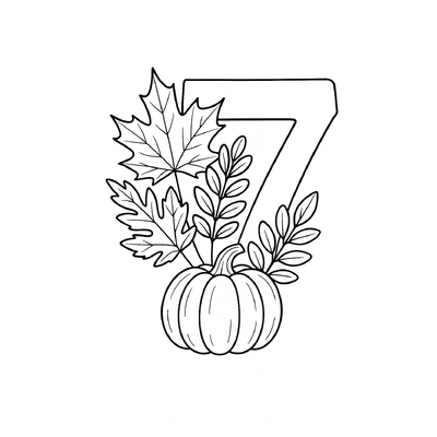 Number 7 Coloring Pages for Kids 2026 - Free PDF Download