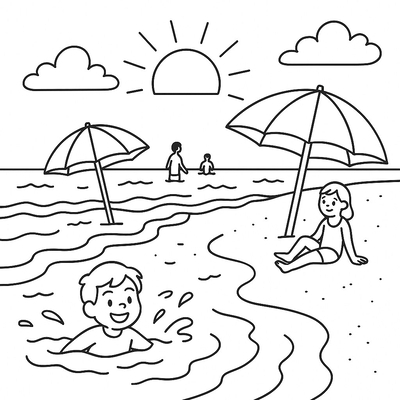 Ocean Coloring Pages for Kids – Beach Scene Coloring Sheets 2026