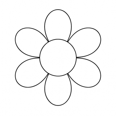 Six-Petal Flower Coloring Pages 2026 - Fun Coloring Pictures for Kids