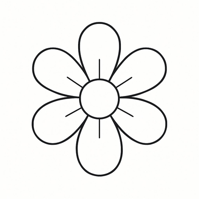 Six-Petal Flower Coloring Pages 2026 - Fun Coloring Pictures for Kids