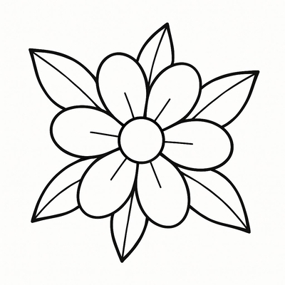Six-Petal Flower Coloring Pages 2026 - Fun Coloring Pictures for Kids