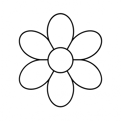 Six-Petal Flower Coloring Pages 2026 - Fun Coloring Pictures for Kids