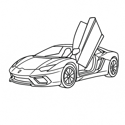 Supercar Coloring Pages for Kids 2026 - Free PDF Download