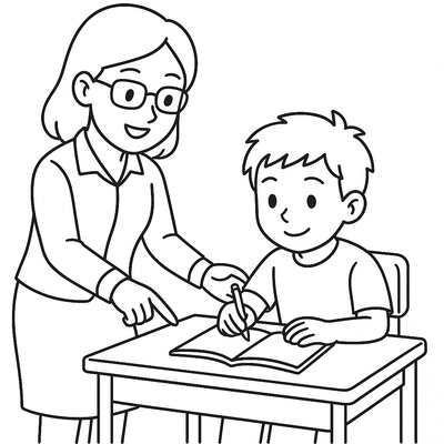 Teacher Coloring Pages for Kids 2026 - Preschool Coloring Pictures
