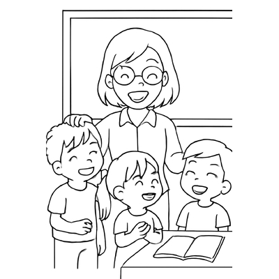Teacher Coloring Pages for Kids 2026 - Preschool Coloring Pictures