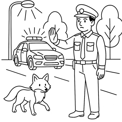 Traffic Police Coloring Pages for Kids – Coloring Sheets 2026