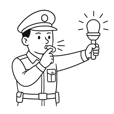 Traffic Police Coloring Pages for Kids – Coloring Sheets 2026